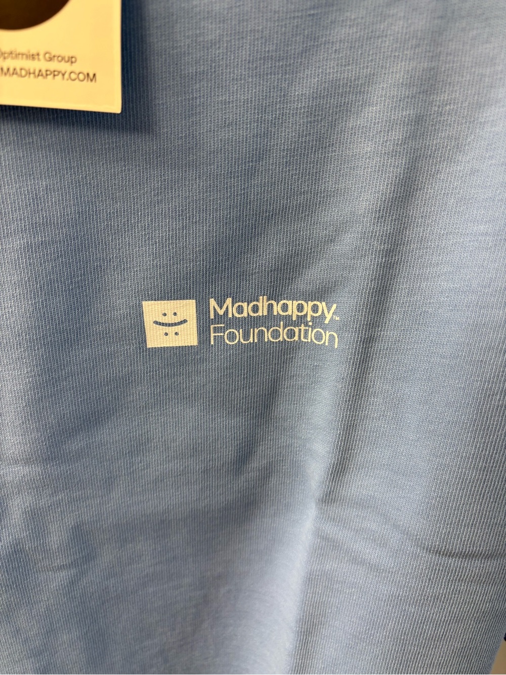 New! Madhappy Light Blue Foundation Logo Tee - Picture 2 of 7